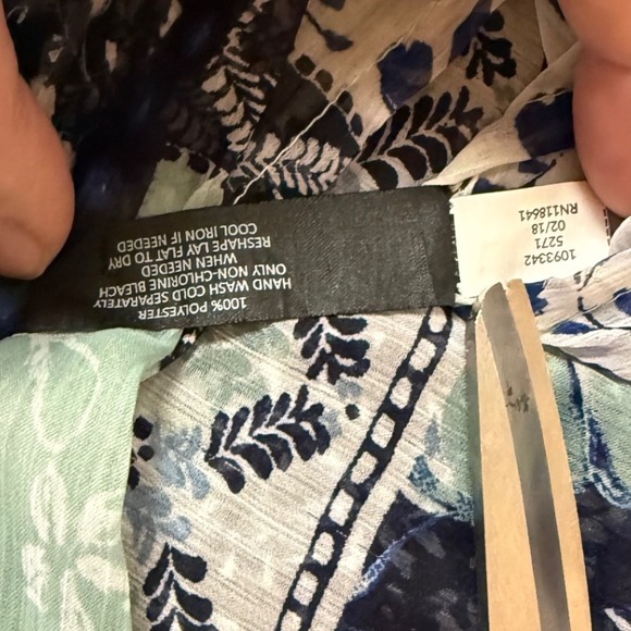 Lane Bryant Floral Print Open Front Vest Sleeveless Duster One Size - Picture 4 of 5